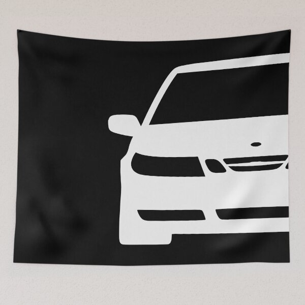 Item preview, Saab 9-5 1997-2001 pre-facelift white silhouette designed and sold by EdimDesign.
