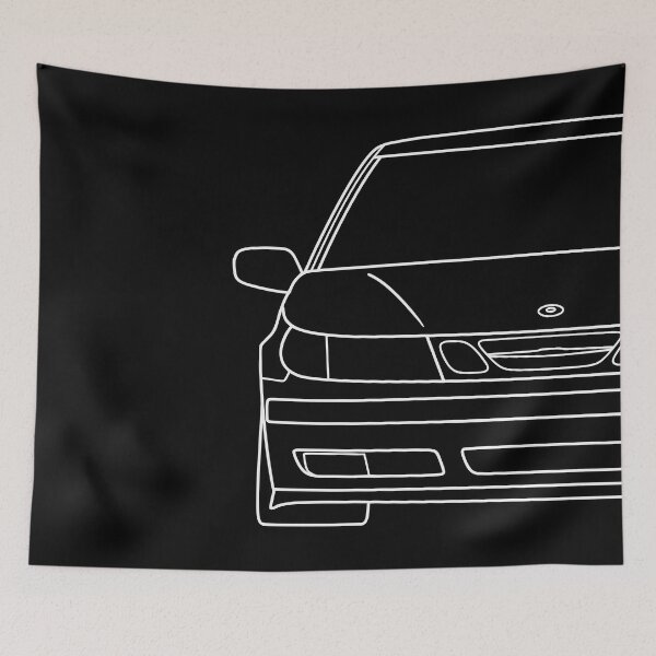 Item preview, Saab 9-5 1997-2001 pre-facelift white lines designed and sold by EdimDesign.