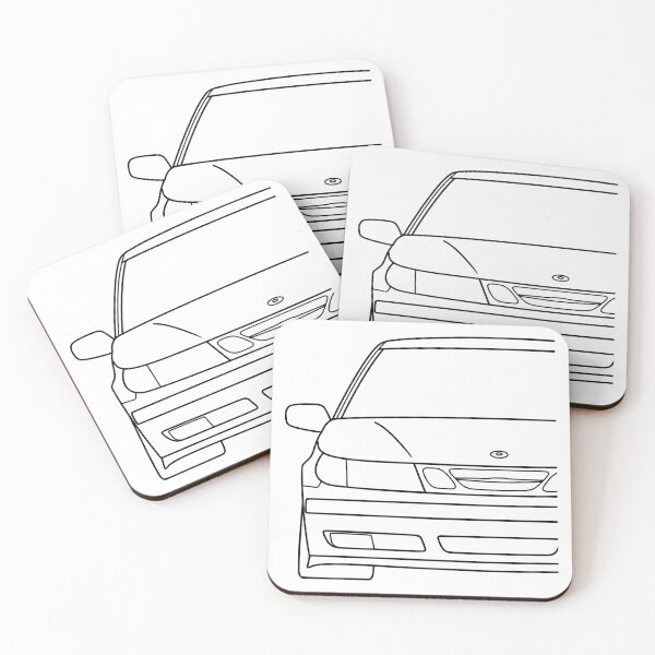 Item preview, Saab 9-5 1997-2001 pre-facelift black lines designed and sold by EdimDesign.