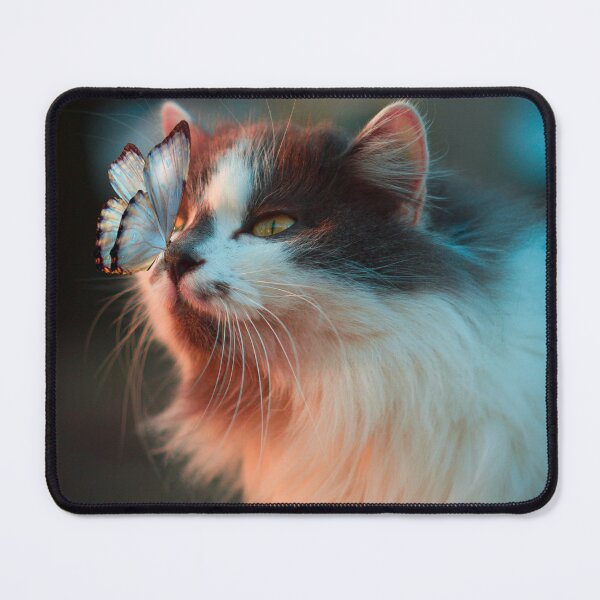 Item preview, Cat with Butterfly | Wall art designed and sold by sathyas-corner.