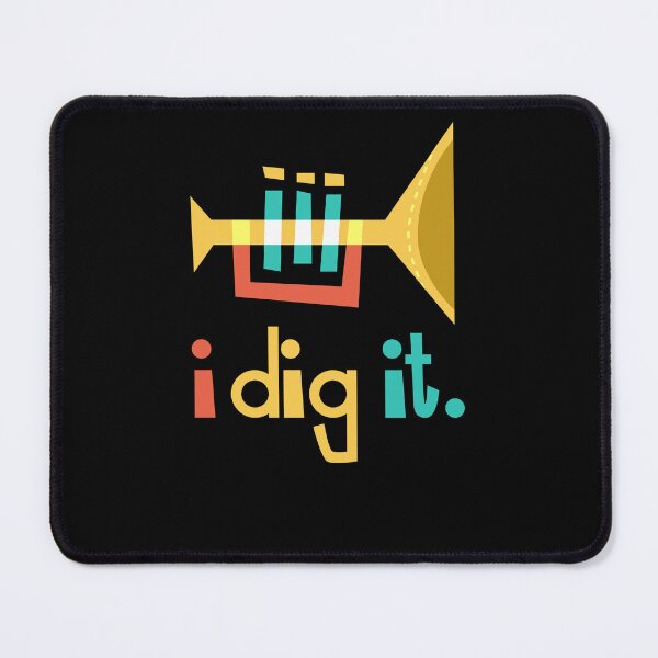 Item preview, I Dig it. Retro Jazz Trumpet Music Vintage Design designed and sold by Amir Abou-Roumié.