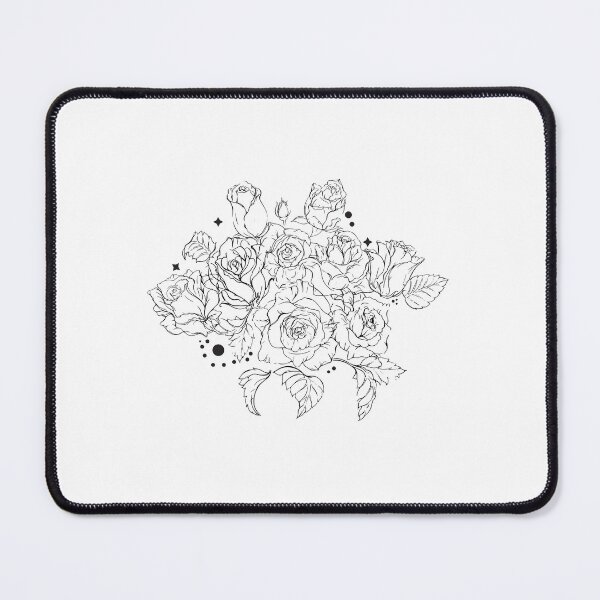 Item preview, Black and white Flower art sticker gift for wife gift for gilfriend gift for flower lovers for botanists for tatto lovers  designed and sold by GhostAmine.