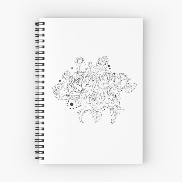 Item preview, Black and white Flower art sticker gift for wife gift for gilfriend gift for flower lovers for botanists for tatto lovers  designed and sold by GhostAmine.