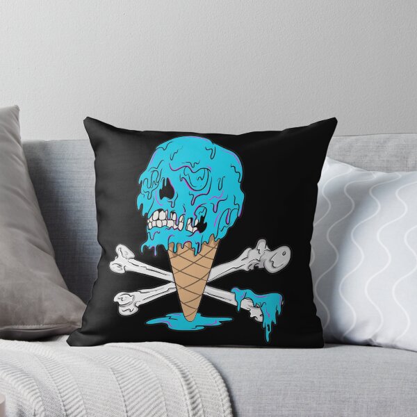 Item preview, Blue Ice Cream Melting Skull designed and sold by BlackSheepEllis.