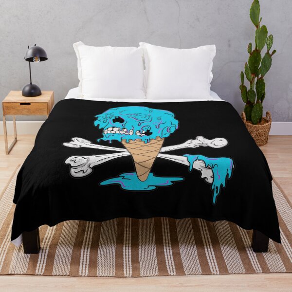 Item preview, Blue Ice Cream Melting Skull designed and sold by BlackSheepEllis.
