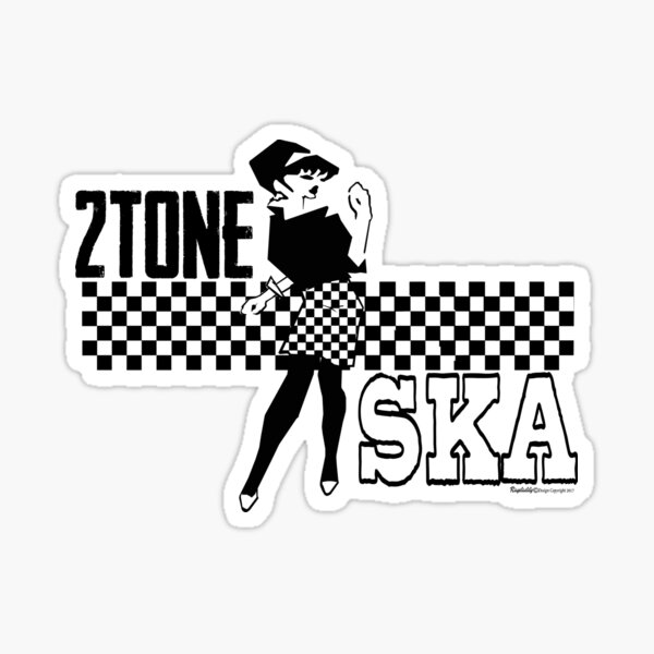 2 Tone Ska Vinyl Stickers car window laptop Betty Walt skinhead specials  retro