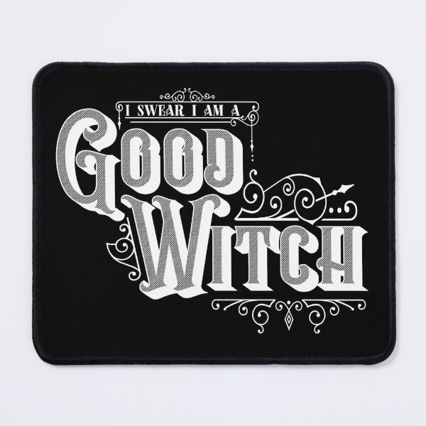Item preview, I Swear I Am A Good Witch -White on Black designed and sold by AliceQuinn.