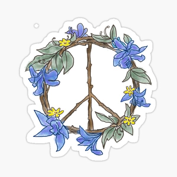 Item preview, Ukraine peace sign designed and sold by Lyngianni.