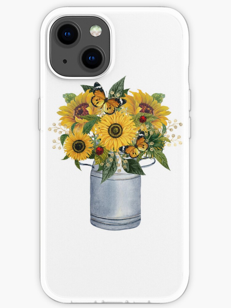 Vintage Collage Sunflower Butterfly Phone Case - iPhone 13 Case