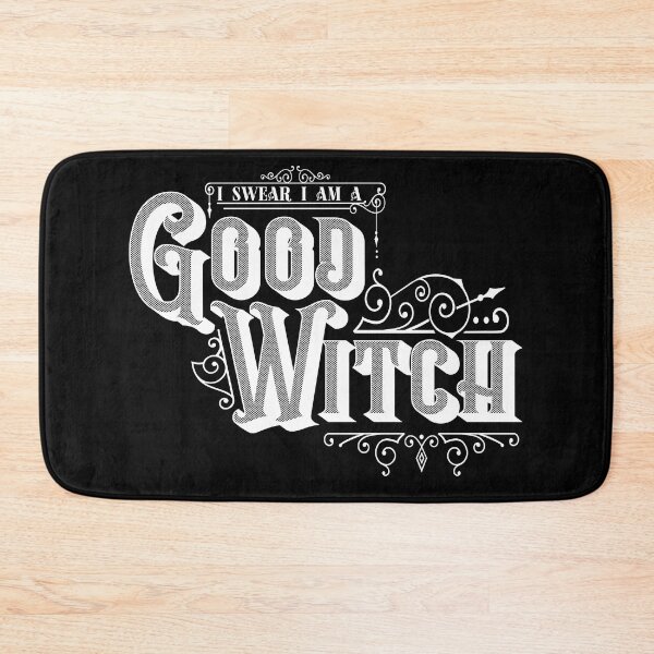 Item preview, I Swear I Am A Good Witch -White on Black designed and sold by AliceQuinn.