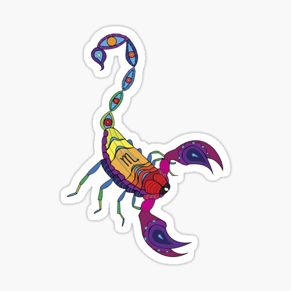 Rainbow Scorpio Design | Scorpio Zodiac Sticker