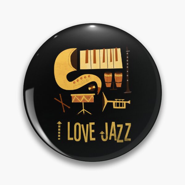 Item preview, I Love Jazz. Retro Jazz Band Instruments Music Vintage Design designed and sold by Amir Abou-Roumié.