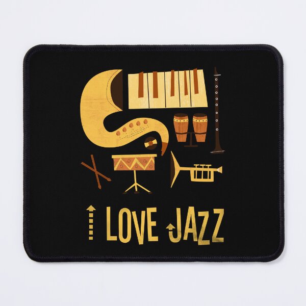 Item preview, I Love Jazz. Retro Jazz Band Instruments Music Vintage Design designed and sold by Amir Abou-Roumié.