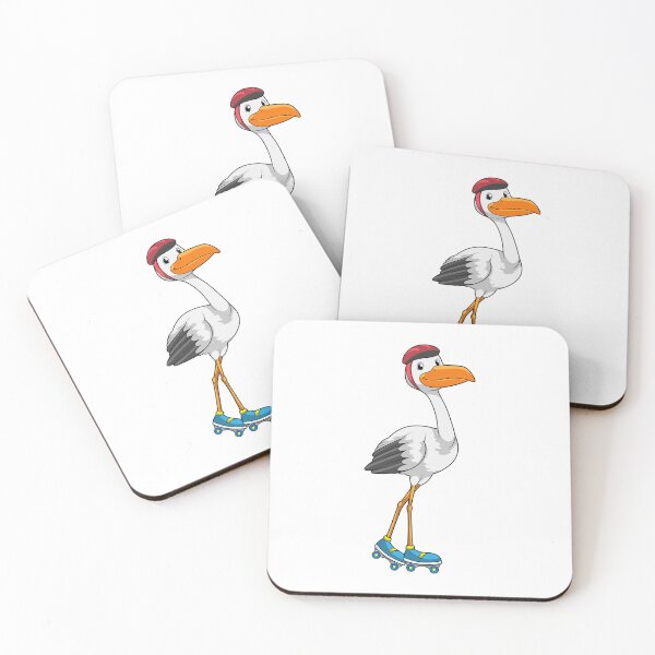 Item preview, Stork as Inline skater with Roller skates designed and sold by Snabdesign84.