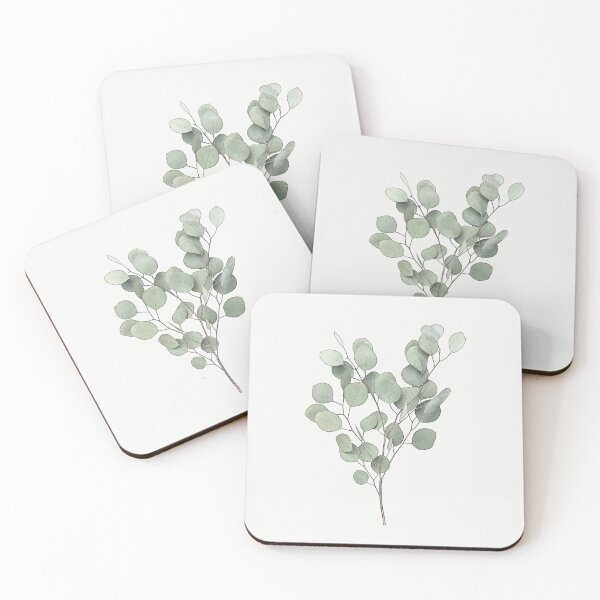 Item preview, Eucalyptus Leaves Botanical Drawing, Plant Greenery Farmhouse Design designed and sold by Olverh Design Studio.