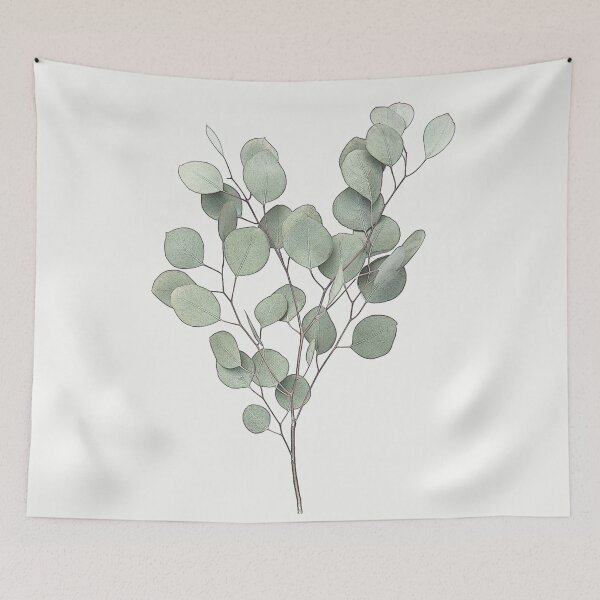 Item preview, Eucalyptus Leaves Botanical Drawing, Plant Greenery Farmhouse Design designed and sold by Olverh Design Studio.