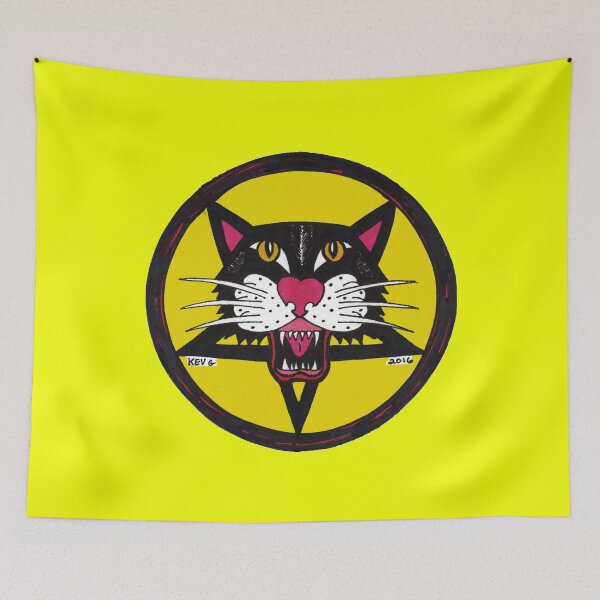Item preview, Big Black Demon Cat  - Art By Kev G designed and sold by ArtByKevG.