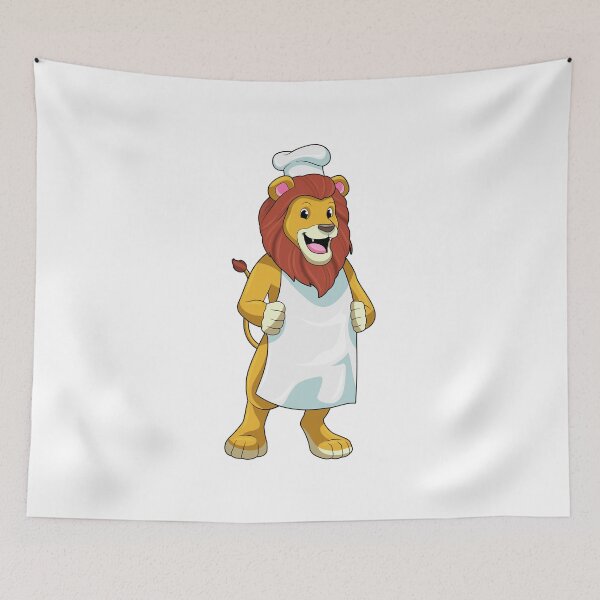 Item preview, Lion as Cook with Chef hat & Cooking apron designed and sold by Snabdesign84.