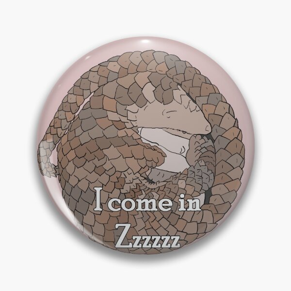 Item preview, "I come in Zzzzzz" sleeping pangolin designed and sold by themuseinspired.