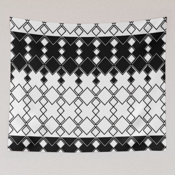 Item preview, Geometric square pattern black white  designed and sold by TipTopTapo.