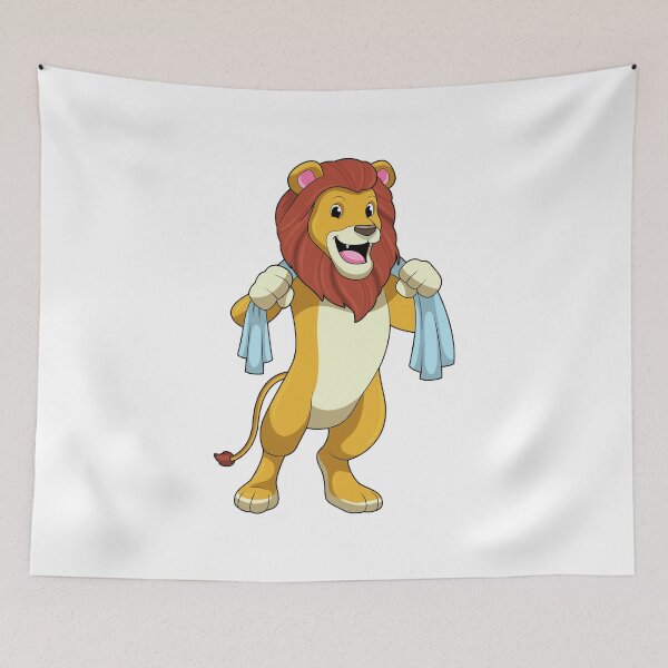 Item preview, Lion with Towel for Shower designed and sold by Snabdesign84.
