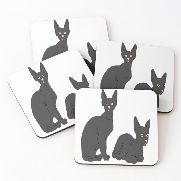 Item preview, black Sphynx cats designed and sold by softseller.