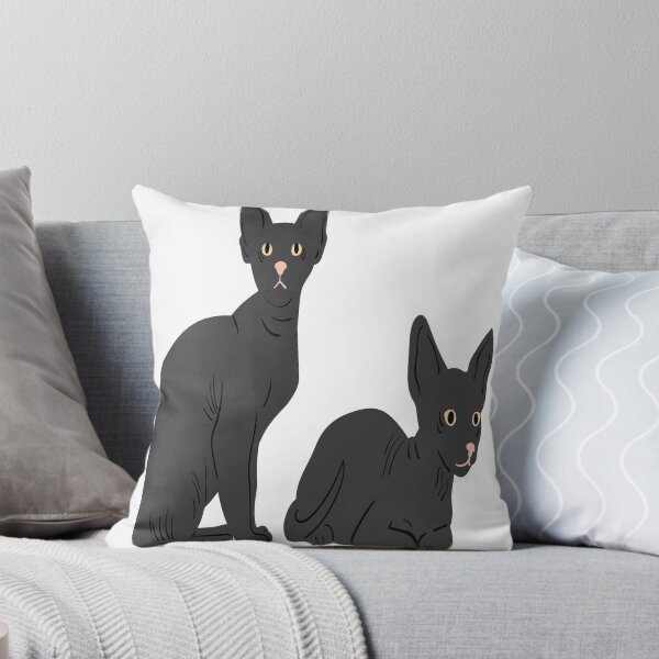 Artikelvorschau, schwarze Sphynx-Katzen entworfen und verkauft von softseller.