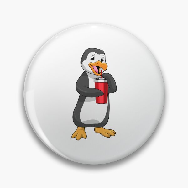 Item preview, Penguin with Drinking cup with Straw designed and sold by Snabdesign84.