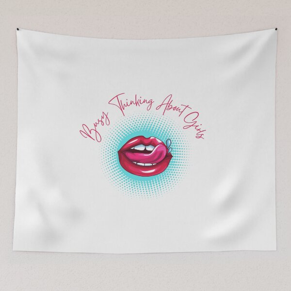 Item preview, Busy Thinking About Girls Funny Lesbian designed and sold by GeeHanz.