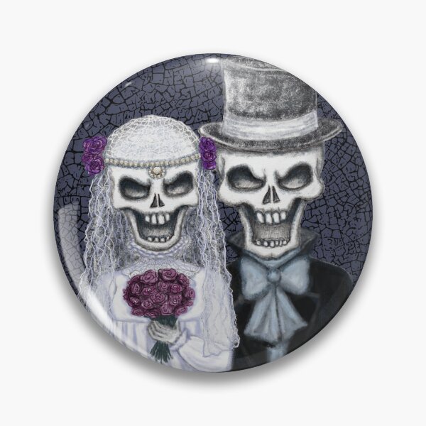 Item preview, Skull Wedding Dolls Portrait designed and sold by robwarnedesigns.