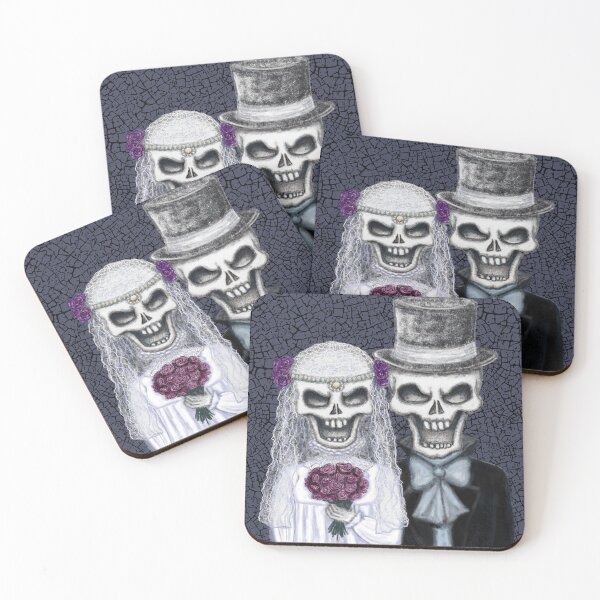 Item preview, Skull Wedding Dolls Portrait designed and sold by robwarnedesigns.