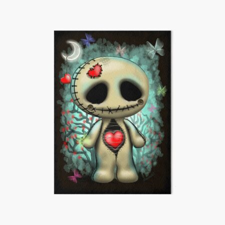 Love Creepy Cute Voodoo Doll Art Board Print