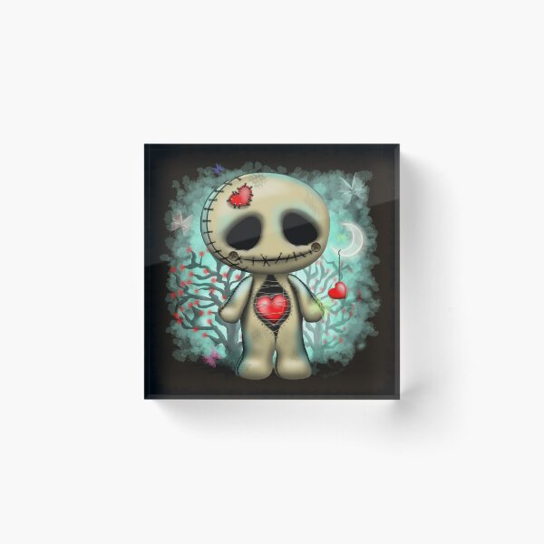 Love Creepy Cute Voodoo Doll Acrylic Block