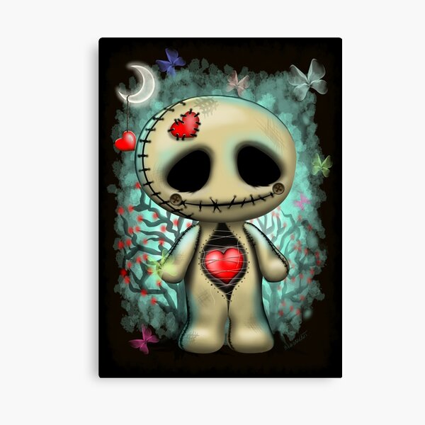 Love Creepy Cute Voodoo Doll Canvas Print