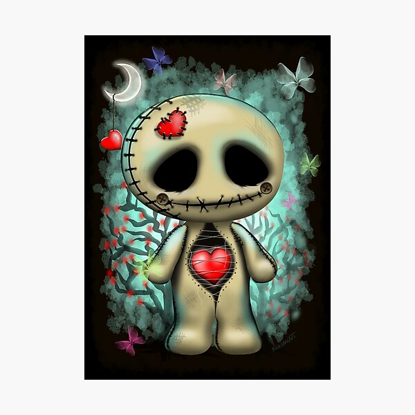 Love Creepy Cute Voodoo Doll Photographic Print