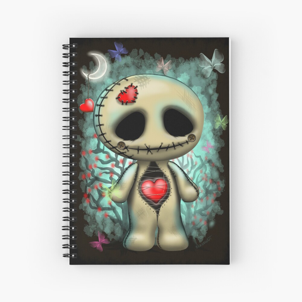 Love Creepy Cute Voodoo Doll Spiral Notebook
