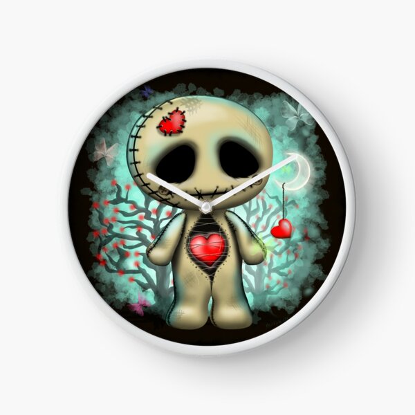 Love Creepy Cute Voodoo Doll Clock