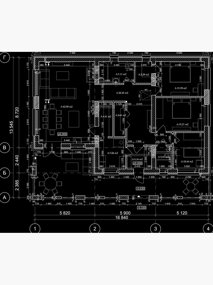 Detailed architectural private house floor plan, apartment layout,  blueprint. Vector illustration Welcome Mat by Familyshmot