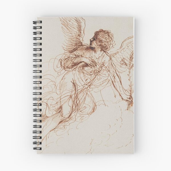 Item preview, Guercino (Giovanni Francesco Barbieri, 1591–1666) The Angel of the Annunciation 1646 Pen  designed and sold by apopofbeauty.