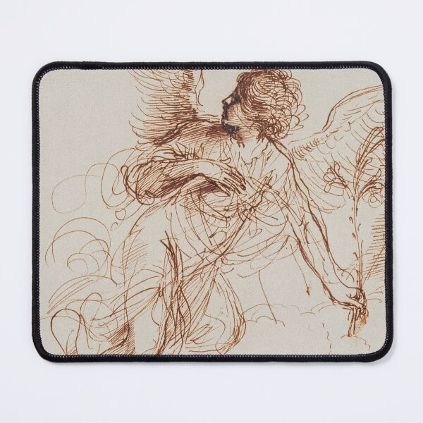 Item preview, Guercino (Giovanni Francesco Barbieri, 1591–1666) The Angel of the Annunciation 1646 Pen  designed and sold by apopofbeauty.