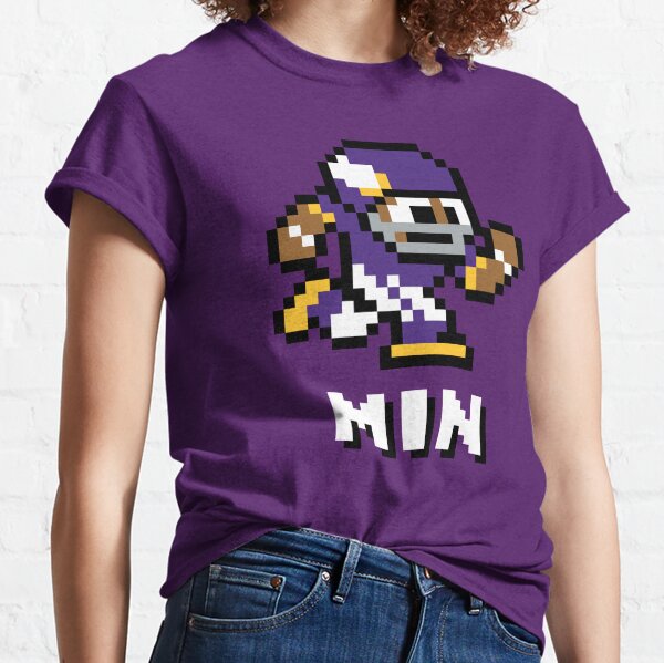 Minnesota Vikings Tecmo Super Bowl Football Helmet Shirt