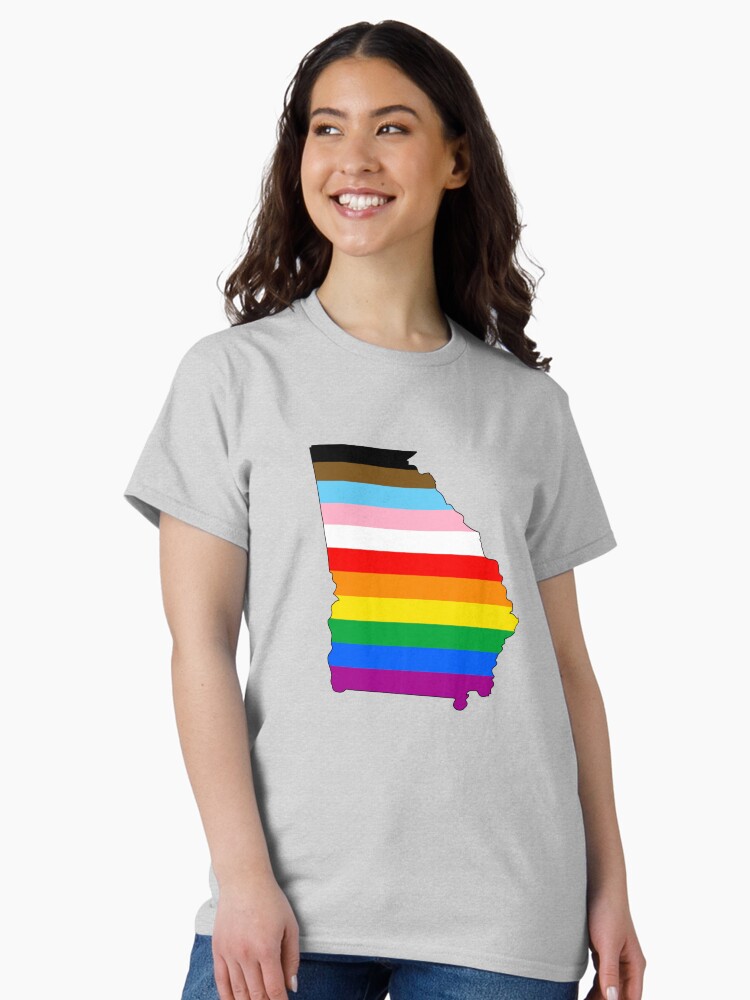 Thumbnail 1 of 7, Classic T-Shirt, Georgia Inclusive Pride designed and sold by Gayesthetic.
