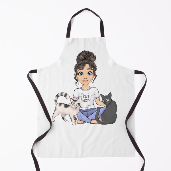 Item preview, Cute Cat Mom, 2 cats, cat parent, kitten Mom, chibi kitten Mom, crazy cat lady, cat obsessed designed and sold by Nelladraws.