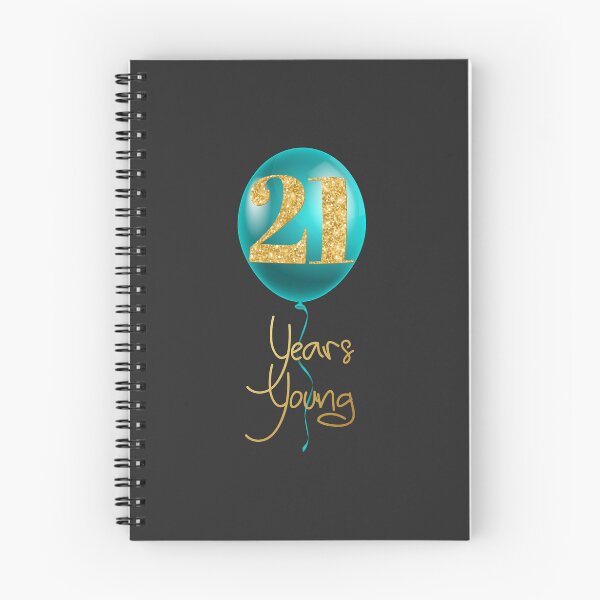 Item preview, 21 Years Young - Turquoise & Gold designed and sold by PawsitiveMum.
