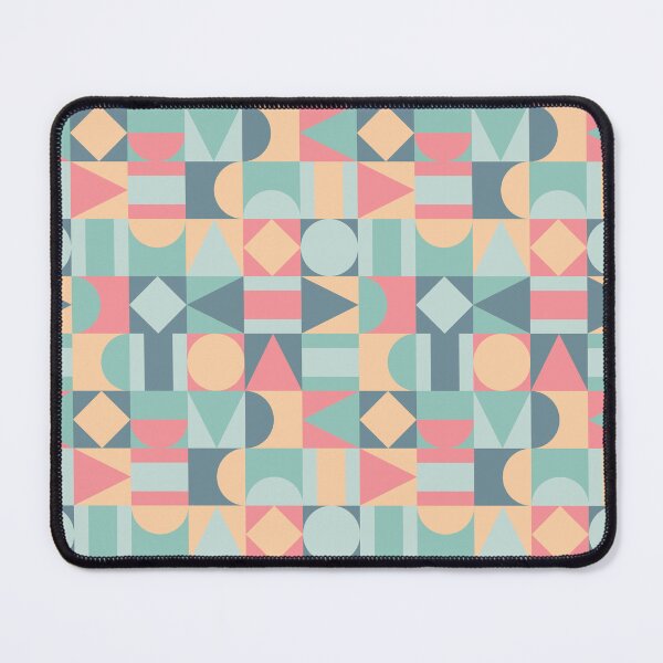 Item preview, Abstract Geometric Composition Pastels Checkered designed and sold by Printables Passions.