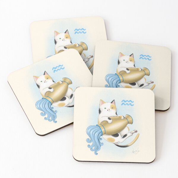 Item preview, Zodiacat Aquarius designed and sold by anaflorapdc.