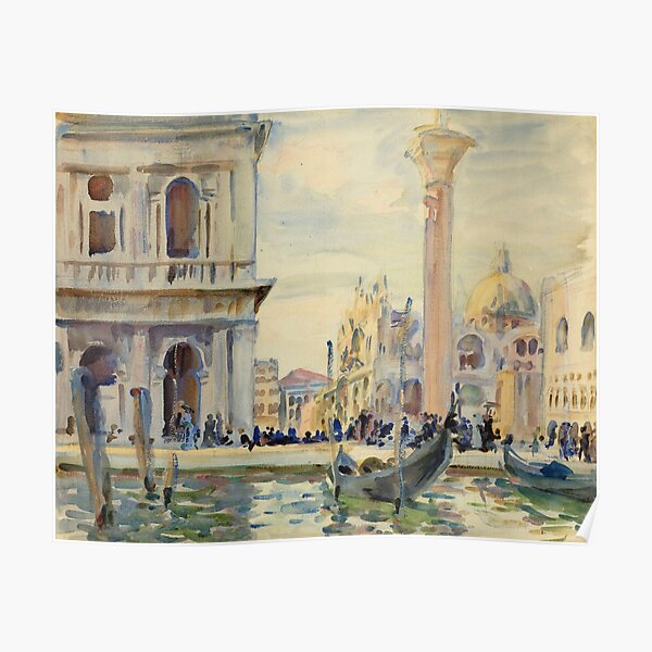 John Sargent The Piazzetta Giclee Canvas Print Paintings Poster Reproduction