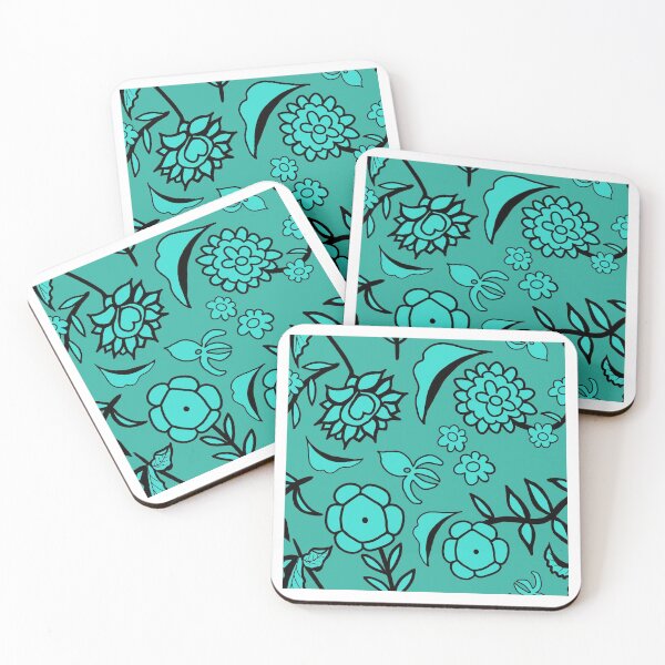 Item preview, Teal Arabian Flowers designed and sold by Emma Marie Blacker.