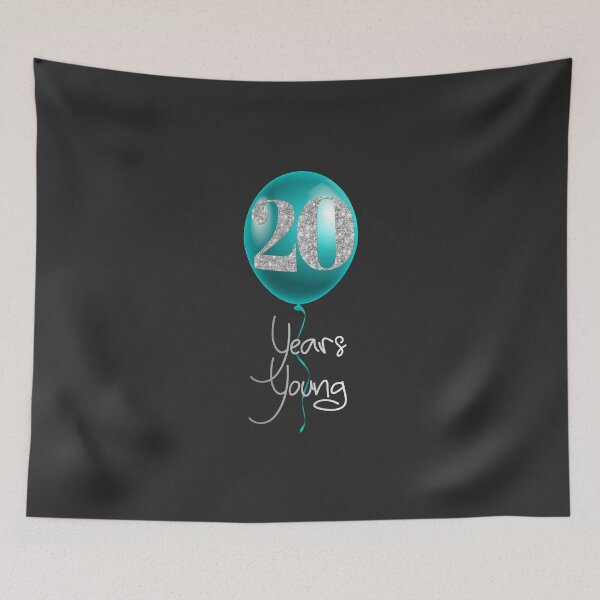 Item preview, 20 Years Young - Turquoise & Silver designed and sold by PawsitiveMum.