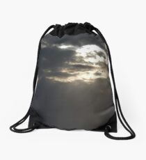 Cloudy Sun Rays Drawstring Bag